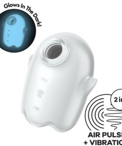 SATISFYER – GLOWING GHOST AIR PULSE & VIBRADOR BLANCO - intimamenities.com