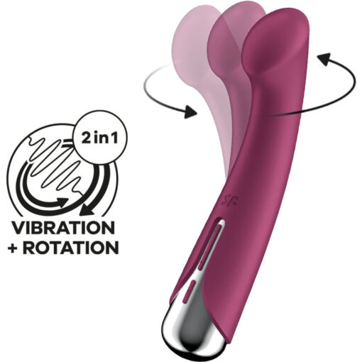 SATISFYER – SPINNING G-SPORT 1 VIBRADOR ROTADOR ROJO - intimamenities.com