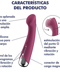 SATISFYER – SPINNING G-SPORT 1 VIBRADOR ROTADOR ROJO - intimamenities.com