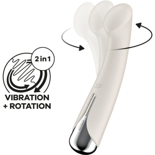 SATISFYER – SPINNING G-SPORT 1 VIBRADOR ROTADOR BEIGE - intimamenities.com