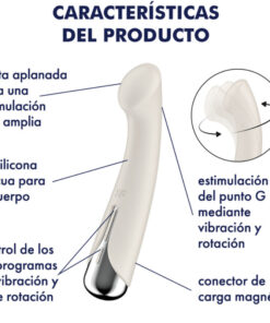 SATISFYER – SPINNING G-SPORT 1 VIBRADOR ROTADOR BEIGE - intimamenities.com