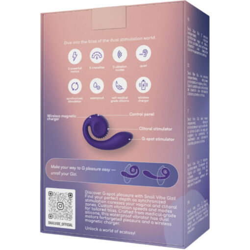 SNAIL VIBE – GIZI ESTIMULADOR DUAL VIOLETA - intimamenities.com