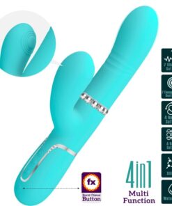 PRETTY LOVE – VIBRADOR PUNTO G MULTIFUNCIÓN VERDE AGUA - intimamenities.com
