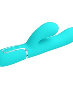 PRETTY LOVE – VIBRADOR PUNTO G MULTIFUNCIÓN VERDE AGUA - intimamenities.com