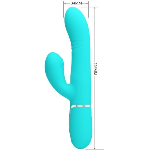 PRETTY LOVE – VIBRADOR PUNTO G MULTIFUNCIÓN VERDE AGUA - intimamenities.com