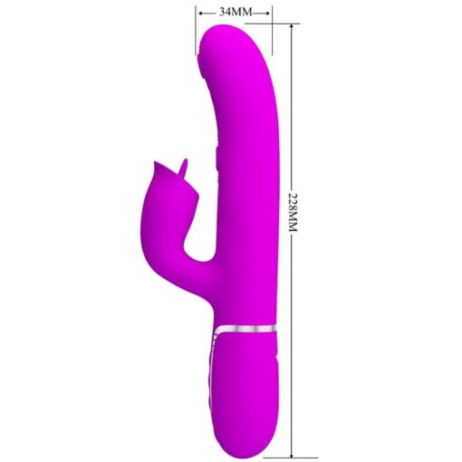 PRETTY LOVE – VIBRADOR RABBIT CON LICKING FUCSIA - intimamenities.com