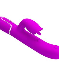 PRETTY LOVE – VIBRADOR RABBIT CON LICKING FUCSIA - intimamenities.com