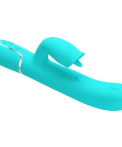 PRETTY LOVE – VIBRADOR RABBIT CON LICKING VERDE AGUA - intimamenities.com