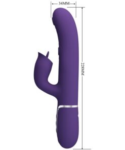 PRETTY LOVE – VIBRADOR RABBIT CON LICKING MORADO - intimamenities.com