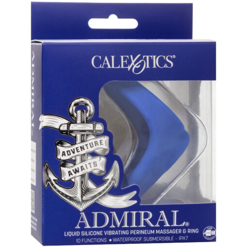 CALEXOTICS – ADMIRAL MASAJEADOR DE PERINEO AZUL - intimamenities.com
