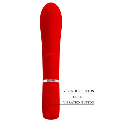 PRETTY LOVE – THOMAS VIBRADOR PUNTO G MULTIFUNCIÓN ROJO - intimamenities.com