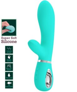 PRETTY LOVE – THOMAS VIBRADOR PUNTO G MULTIFUNCIÓN VERDE AGUA - intimamenities.com
