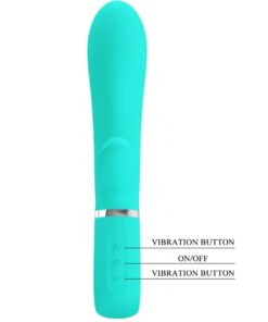 PRETTY LOVE – THOMAS VIBRADOR PUNTO G MULTIFUNCIÓN VERDE AGUA - intimamenities.com