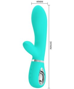 PRETTY LOVE – THOMAS VIBRADOR PUNTO G MULTIFUNCIÓN VERDE AGUA - intimamenities.com