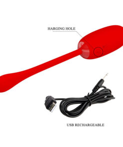 PRETTY LOVE – JULIUS HUEVO VIBRADOR IMPERMEBLE & RECARGABLE ROJO - intimamenities.com
