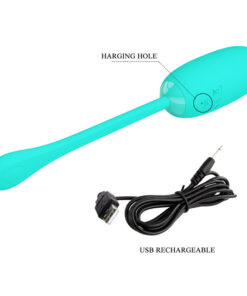 PRETTY LOVE – JULIUS HUEVO VIBRADOR IMPERMEBLE & RECARGABLE VERDE AGUA - intimamenities.com