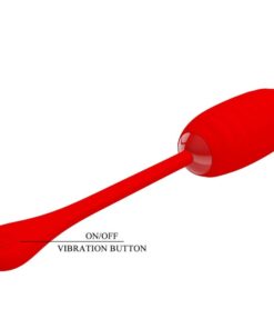 PRETTY LOVE – KIRK HUEVO VIBRADOR RECARGABLE ROJO - intimamenities.com