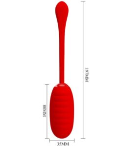 PRETTY LOVE – KIRK HUEVO VIBRADOR RECARGABLE ROJO - intimamenities.com