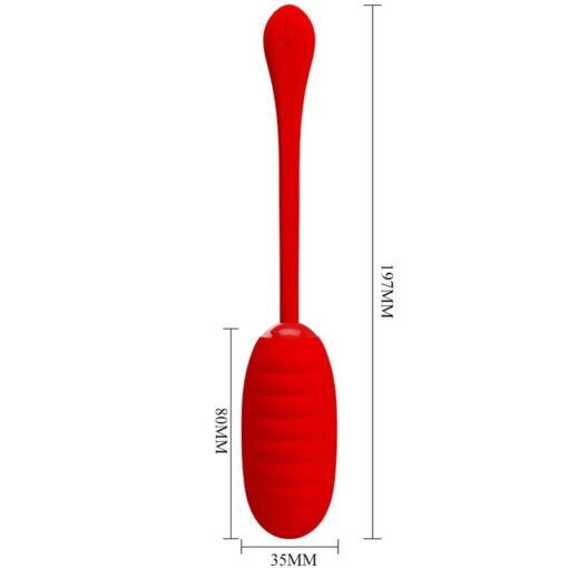 PRETTY LOVE – KIRK HUEVO VIBRADOR RECARGABLE ROJO - intimamenities.com