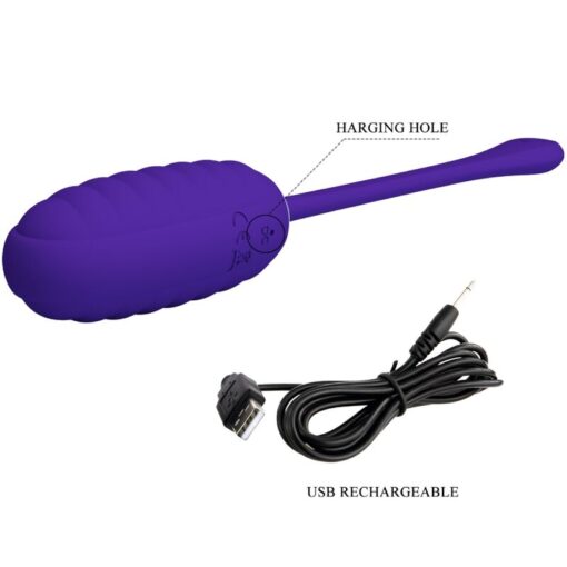 PRETTY LOVE – KIRK HUEVO VIBRADOR RECARGABLE LILA - intimamenities.com