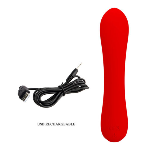 PRETTY LOVE – PRESCOTT VIBRADOR RECARGABLE ROJO - intimamenities.com