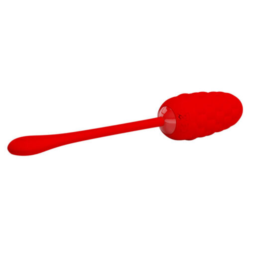 PRETTY LOVE – HUEVO VIBRADOR CON TEXTURA MARINA RECARGABLE ROJO - intimamenities.com