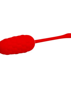 PRETTY LOVE – HUEVO VIBRADOR CON TEXTURA MARINA RECARGABLE ROJO - intimamenities.com