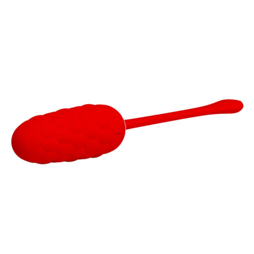 PRETTY LOVE – HUEVO VIBRADOR CON TEXTURA MARINA RECARGABLE ROJO - intimamenities.com