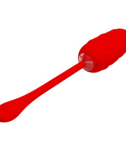 PRETTY LOVE – HUEVO VIBRADOR CON TEXTURA MARINA RECARGABLE ROJO - intimamenities.com