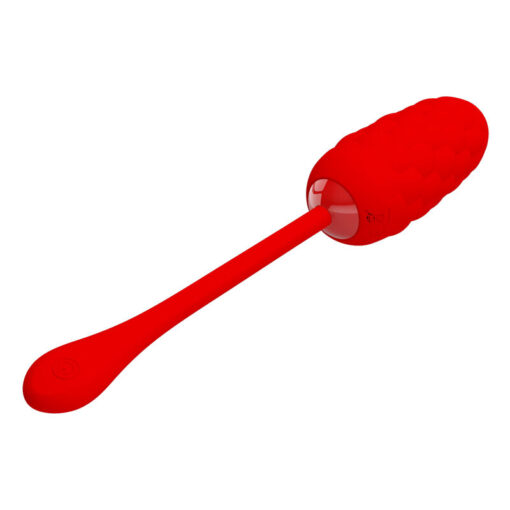 PRETTY LOVE – HUEVO VIBRADOR CON TEXTURA MARINA RECARGABLE ROJO - intimamenities.com