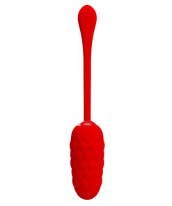 PRETTY LOVE – HUEVO VIBRADOR CON TEXTURA MARINA RECARGABLE ROJO - intimamenities.com