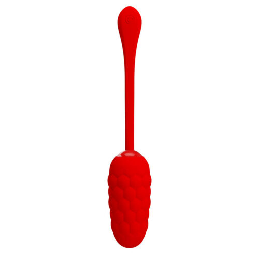 PRETTY LOVE – HUEVO VIBRADOR CON TEXTURA MARINA RECARGABLE ROJO - intimamenities.com