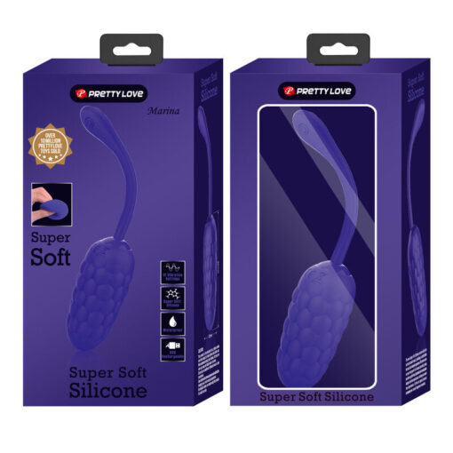 PRETTY LOVE – HUEVO VIBRADOR CON TEXTURA MARINA RECARGABLE LILA - intimamenities.com