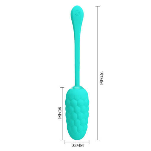 PRETTY LOVE – HUEVO VIBRADOR CON TEXTURA MARINA RECARGABLE VERDE AGUA - intimamenities.com