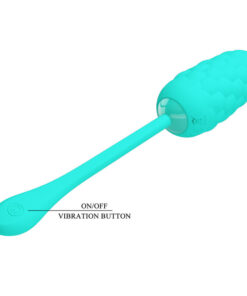 PRETTY LOVE – HUEVO VIBRADOR CON TEXTURA MARINA RECARGABLE VERDE AGUA - intimamenities.com