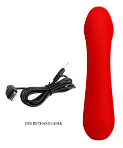 PRETTY LOVE – CETUS VIBRADOR RECARGABLE ROJO - intimamenities.com