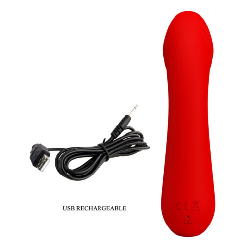 PRETTY LOVE – CETUS VIBRADOR RECARGABLE ROJO - intimamenities.com