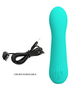 PRETTY LOVE – FAUN VIBRADOR RECARGABLE VERDE AGUA - intimamenities.com