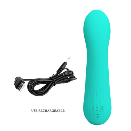 PRETTY LOVE – FAUN VIBRADOR RECARGABLE VERDE AGUA - intimamenities.com