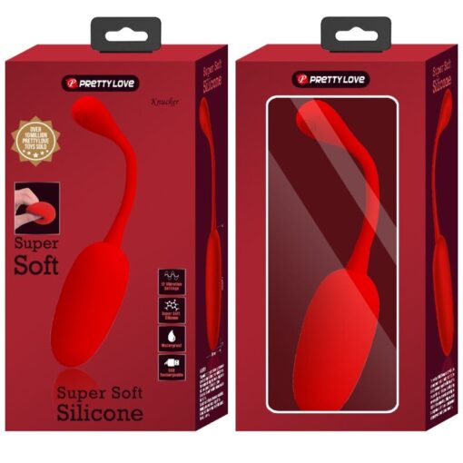 PRETTY LOVE – KNUCKER HUEVO VIBRADOR RECARGABLE ROJO - intimamenities.com