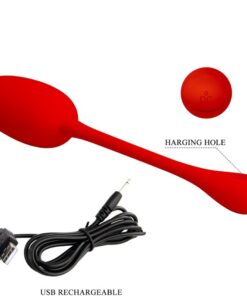 PRETTY LOVE – KNUCKER HUEVO VIBRADOR RECARGABLE ROJO - intimamenities.com
