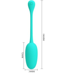 PRETTY LOVE – KNUCKER HUEVO VIBRADOR RECARGABLE VERDE AGUA - intimamenities.com