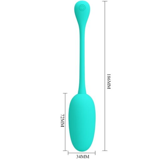 PRETTY LOVE – KNUCKER HUEVO VIBRADOR RECARGABLE VERDE AGUA - intimamenities.com