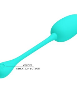 PRETTY LOVE – KNUCKER HUEVO VIBRADOR RECARGABLE VERDE AGUA - intimamenities.com