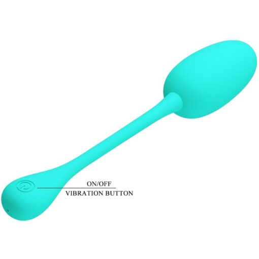 PRETTY LOVE – KNUCKER HUEVO VIBRADOR RECARGABLE VERDE AGUA - intimamenities.com