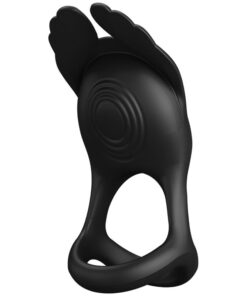 PRETTY LOVE – SILAS ANILLO VIBRADOR 7 VIBRACIONES SILICONA NEGRO - intimamenities.com