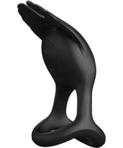 PRETTY LOVE – SILAS ANILLO VIBRADOR 7 VIBRACIONES SILICONA NEGRO - intimamenities.com