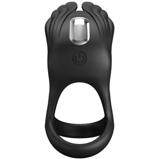PRETTY LOVE – SILAS ANILLO VIBRADOR 7 VIBRACIONES SILICONA NEGRO - intimamenities.com
