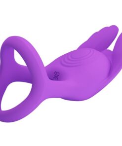 PRETTY LOVE – SILAS ANILLO VIBRADOR 7 VIBRACIONES SILICONA LILA - intimamenities.com