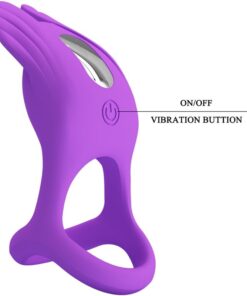 PRETTY LOVE – SILAS ANILLO VIBRADOR 7 VIBRACIONES SILICONA LILA - intimamenities.com